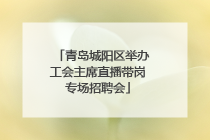 青岛城阳区举办工会主席直播带岗专场招聘会