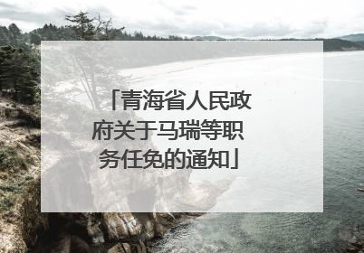 青海省人民政府关于马瑞等职务任免的通知