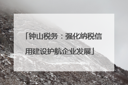 钟山税务：强化纳税信用建设护航企业发展