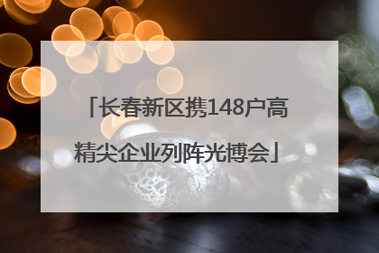 长春新区携148户高精尖企业列阵光博会