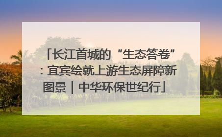 长江首城的“生态答卷”：宜宾绘就上游生态屏障新图景｜中华环保世纪行