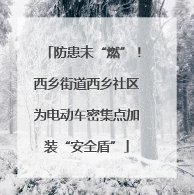 防患未“燃”！西乡街道西乡社区为电动车密集点加装“安全盾”