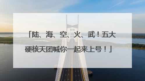 陆、海、空、火、武！五大硬核天团喊你一起来上号！
