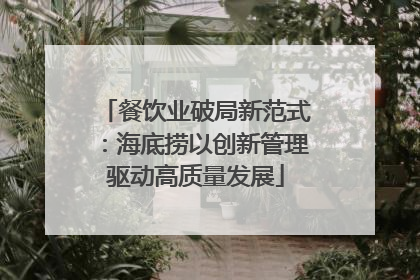 餐饮业破局新范式：海底捞以创新管理驱动高质量发展