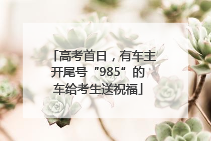 高考首日，有车主开尾号“985”的车给考生送祝福