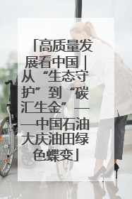高质量发展看中国｜从“生态守护”到“碳汇生金”——中国石油大庆油田绿色蝶变