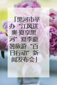 黑河市举办“江风送爽·夏享黑河”夏季避暑旅游“百日行动”新闻发布会