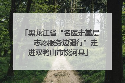 黑龙江省“名医走基层——志愿服务边疆行”走进双鸭山市饶河县