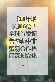 18年增长逾6倍！全球首发报告勾勒中非贸易合作格局深刻变化