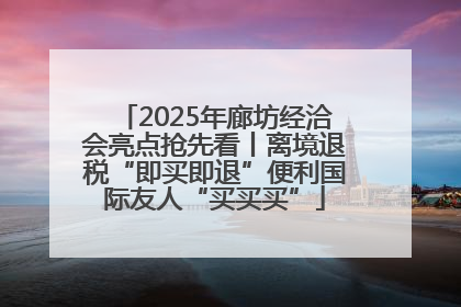2025年廊坊经洽会亮点抢先看丨离境退税“即买即退”便利国际友人“买买买”