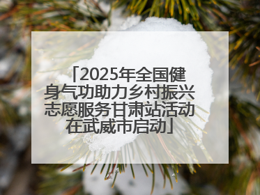 2025年全国健身气功助力乡村振兴志愿服务甘肃站活动在武威市启动