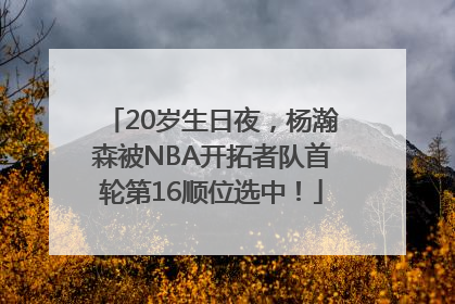 20岁生日夜，杨瀚森被NBA开拓者队首轮第16顺位选中！