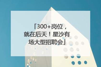 300+岗位，就在后天！星沙有场大型招聘会