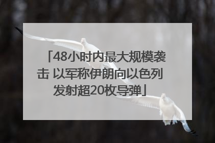 48小时内最大规模袭击 以军称伊朗向以色列发射超20枚导弹