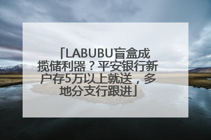 LABUBU盲盒成揽储利器？平安银行新户存5万以上就送，多地分支行跟进