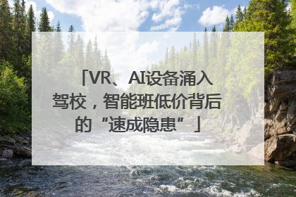 VR、AI设备涌入驾校，智能班低价背后的“速成隐患”